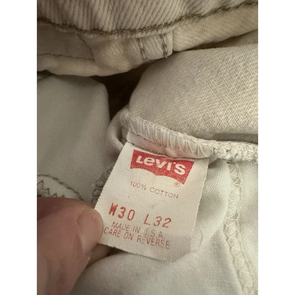 VTG Levis 550 W30x32‎ Off White Made In USA 1992 Vintage
